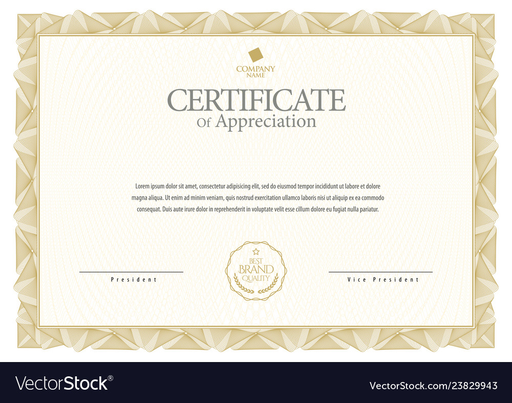 Certificate template diploma of modern design Vector Image