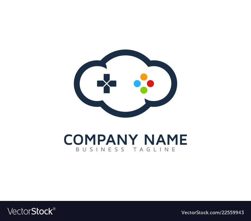 Game cloud logo icon design