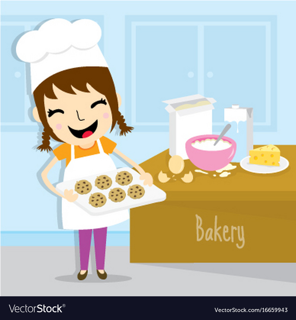 Girl Baker Cartoon