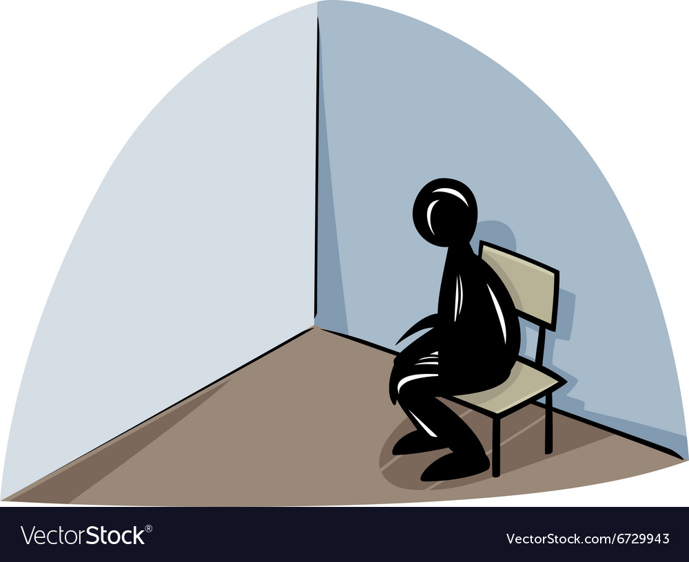 Lonely man Royalty Free Vector Image - VectorStock