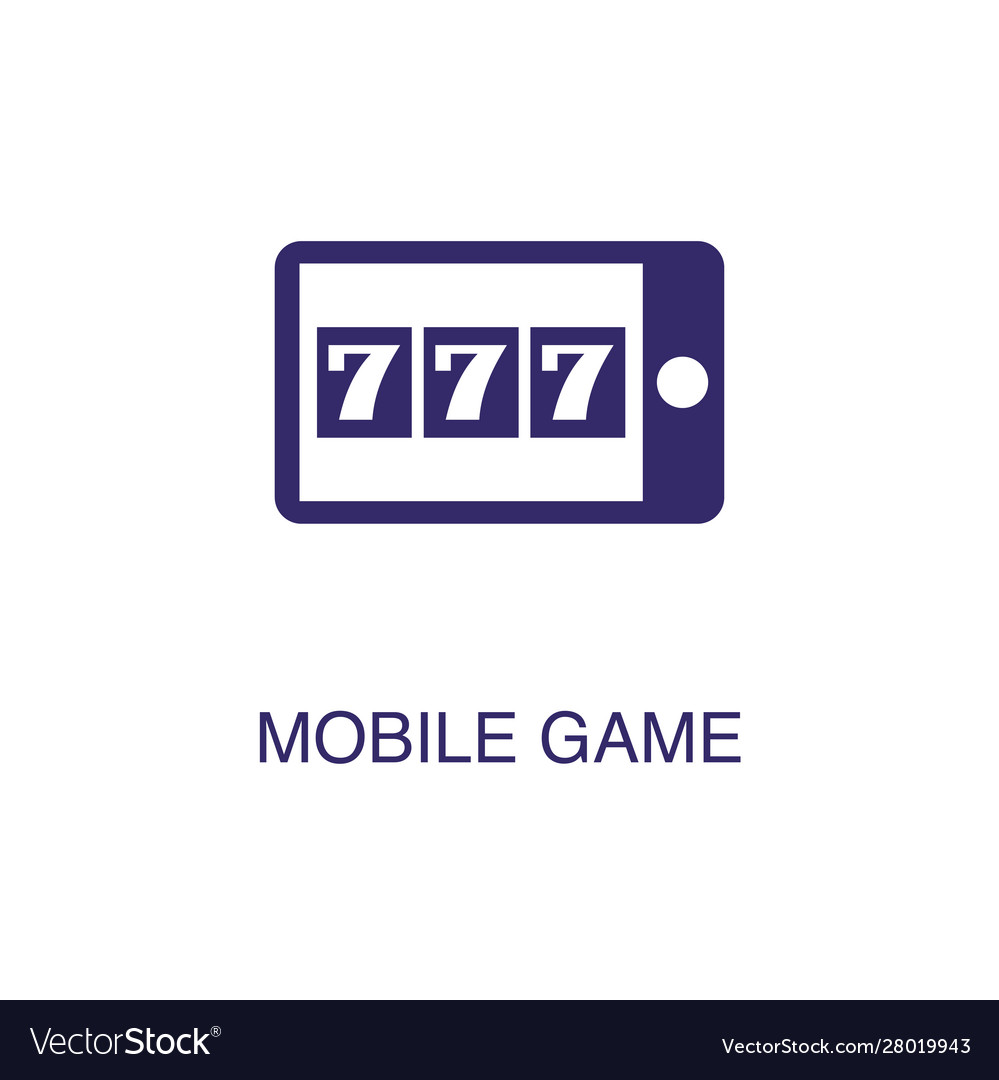 Mobile game element in flat simple style on white