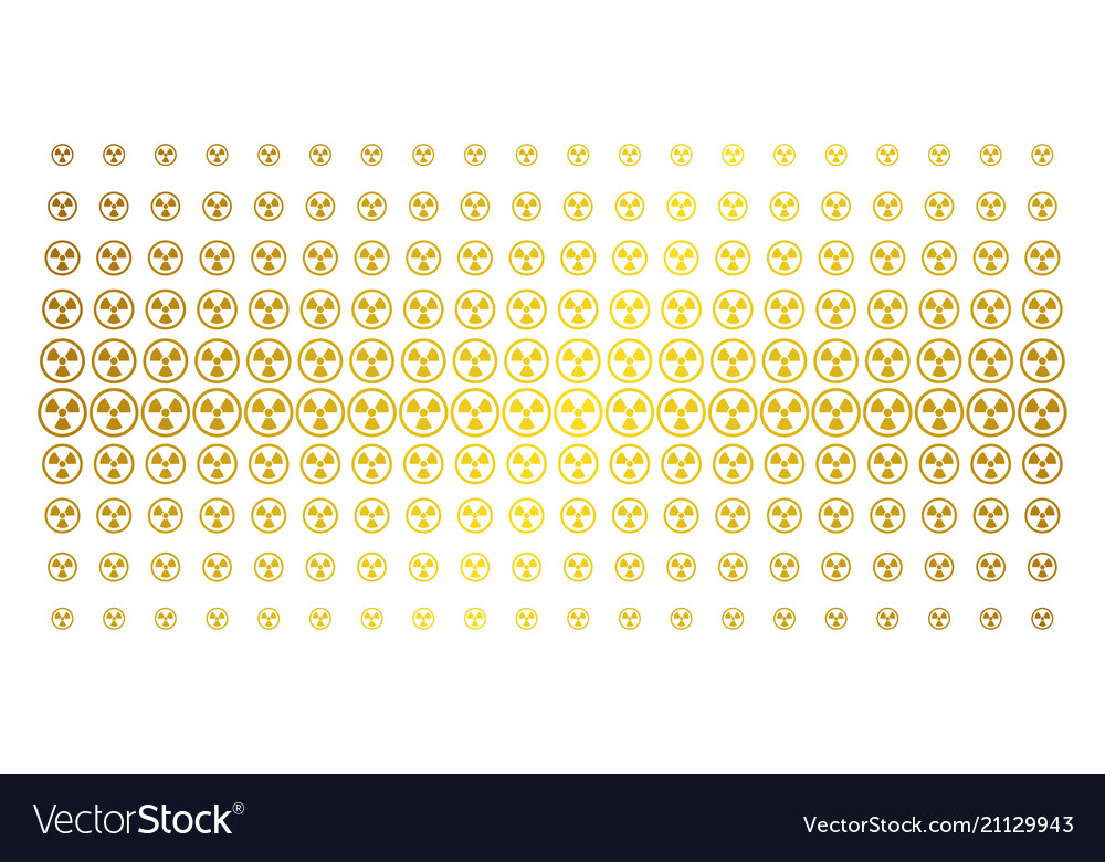 Radioactive golden halftone array
