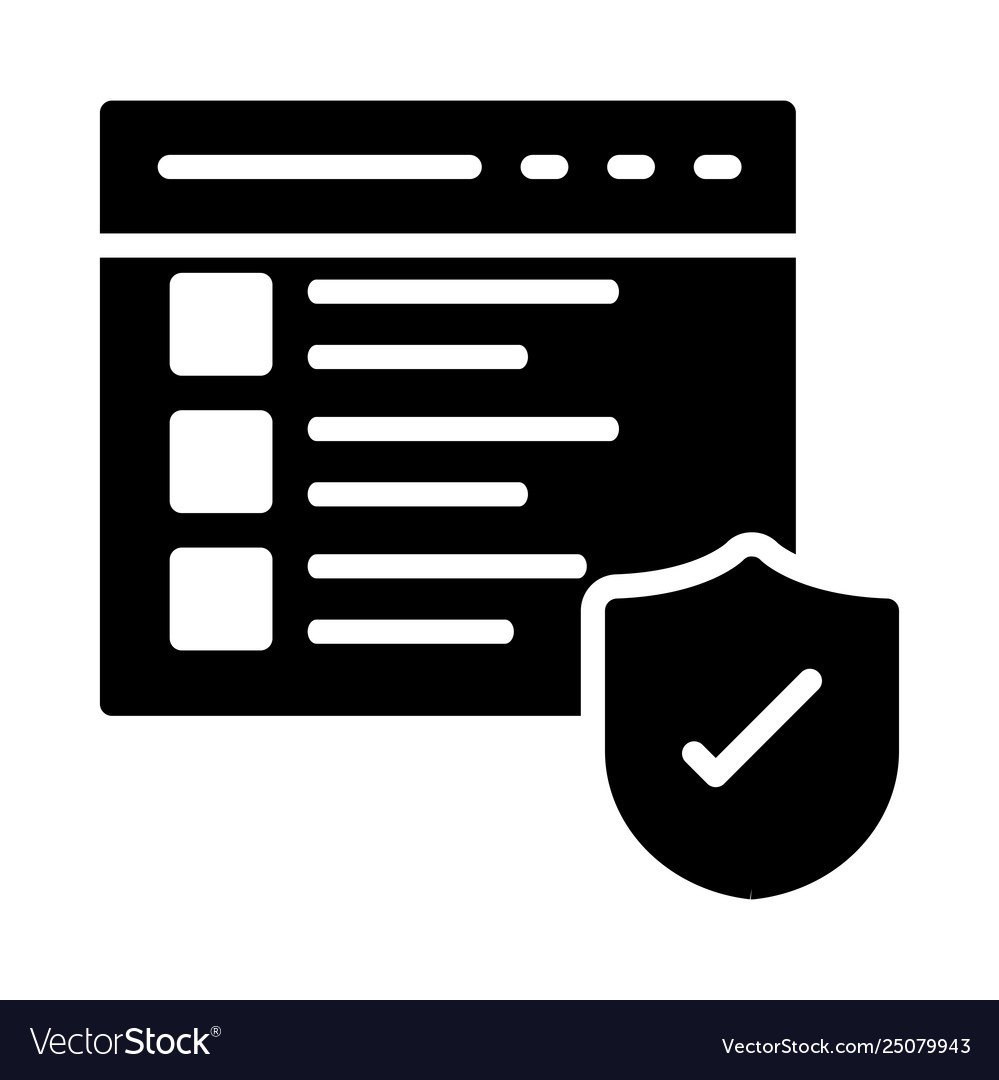 Secure web page vector image Secure web page