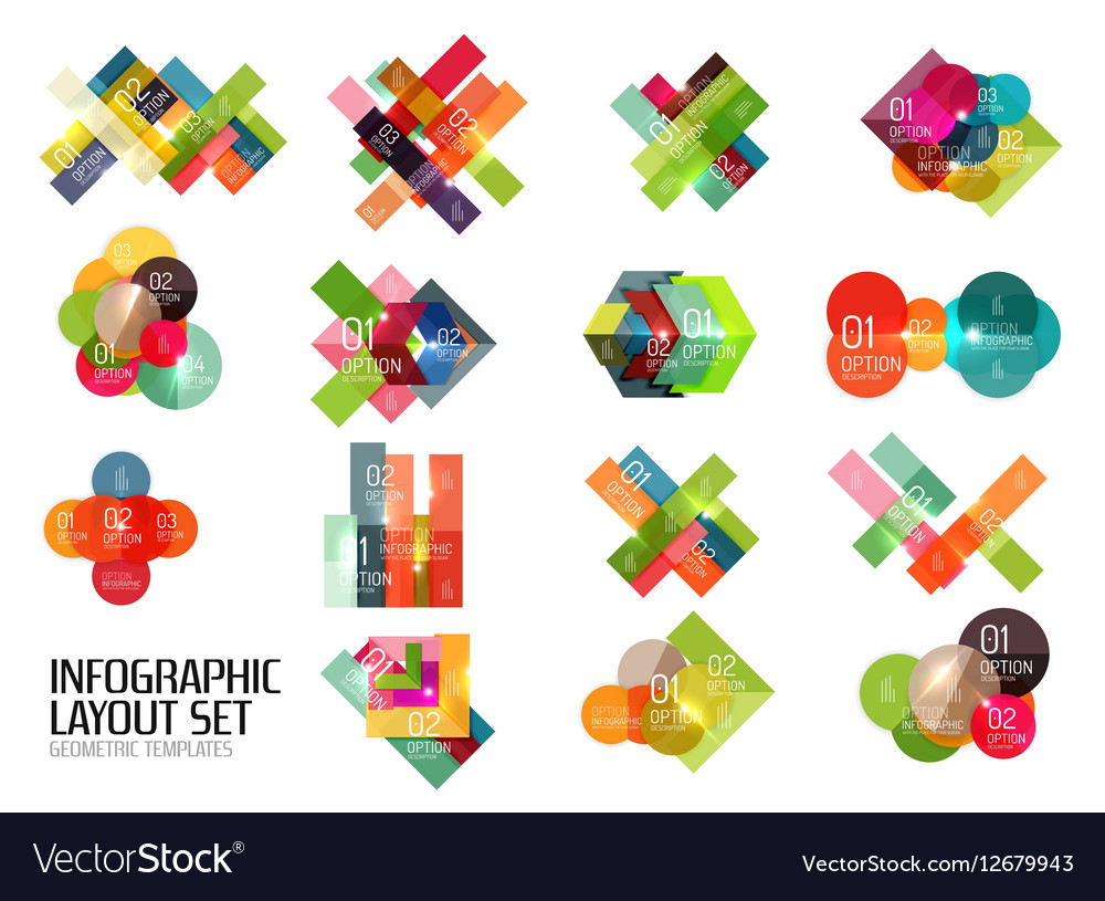 Set of business infographics templates Royalty Free Vector