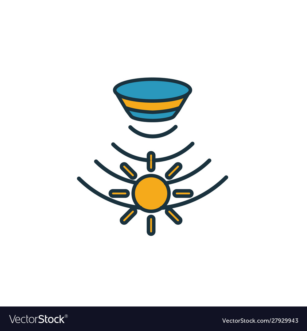 Ultrasonic sensor icon simple element from