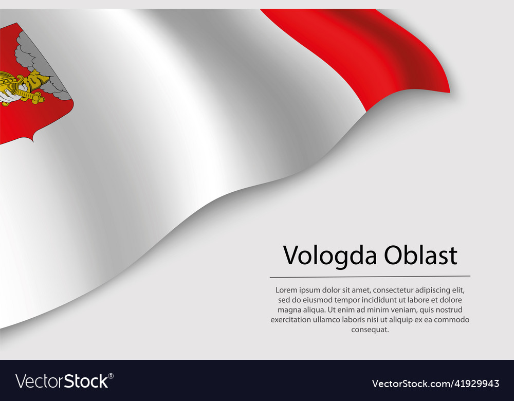 Wave flag of vologda oblast is a region russia