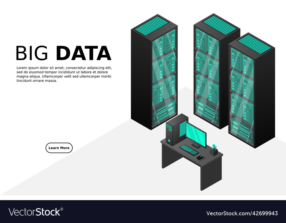 Web hosting and big data processing server room