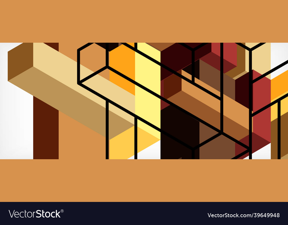 Abstract background 3d cubes cubic elements vector image Abstract background 3d cubes cubic elements