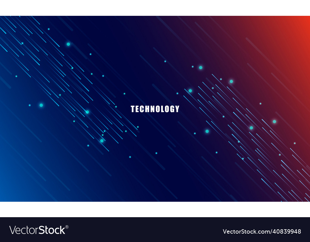 Abstract technology concept particle connection vector image Abstract technology concept particle connection