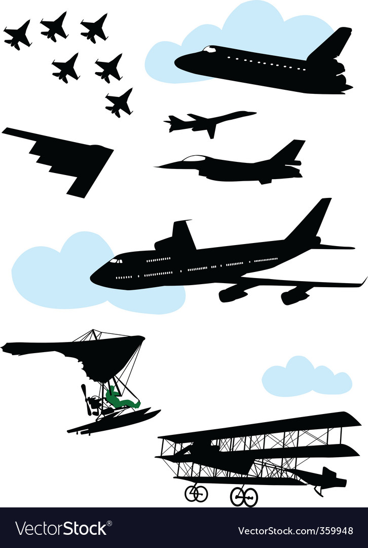 Airplane Silhouettes Collection