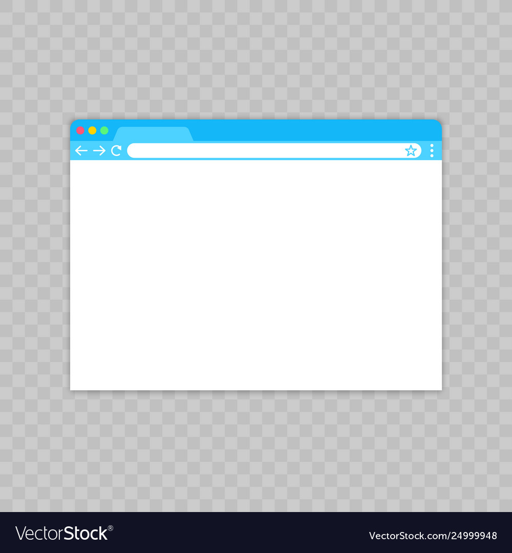Browser windowweb in flat style window vector image Browser windowweb in flat style window