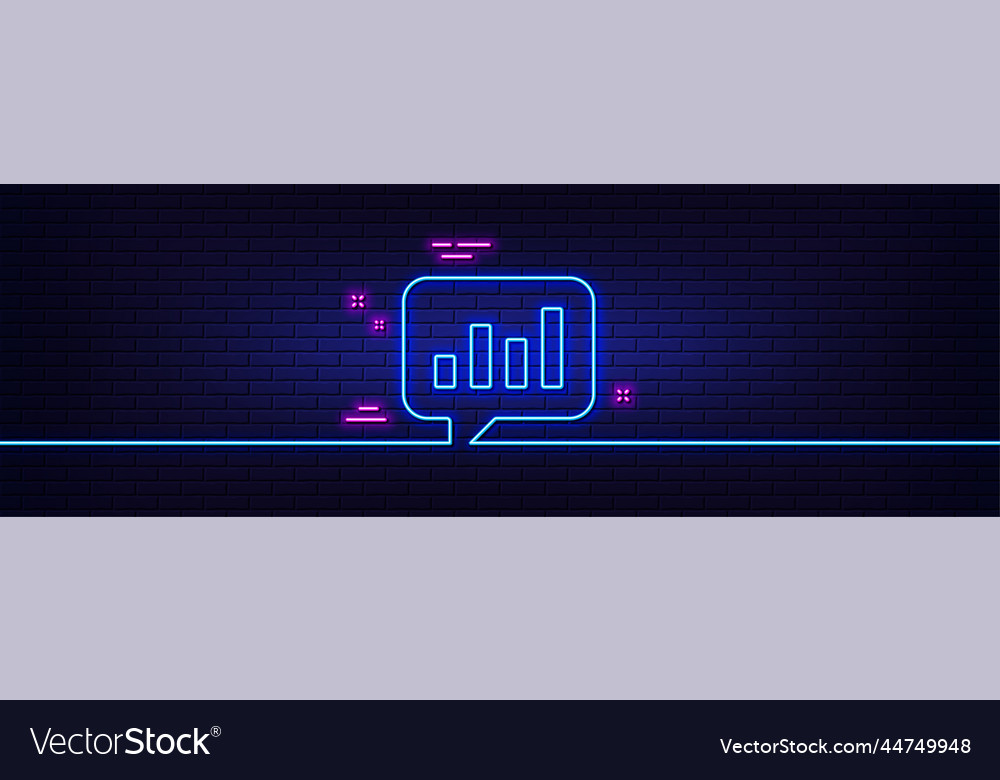 Chart line icon report graph in speech bubble vector image Chart line icon report graph in speech bubble