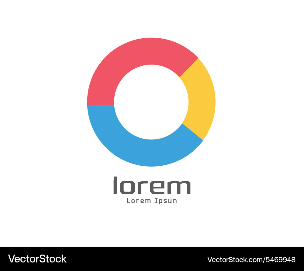 Circle abstract logo template round shape Vector Image