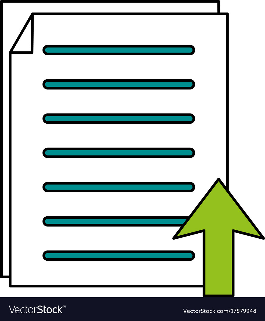 Document with upload arrow icon image