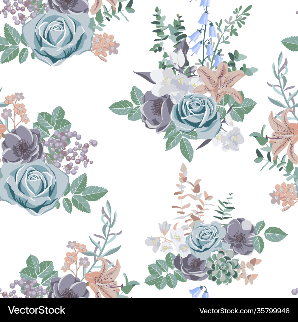 Floral seamless pattern Royalty Free Vector Image