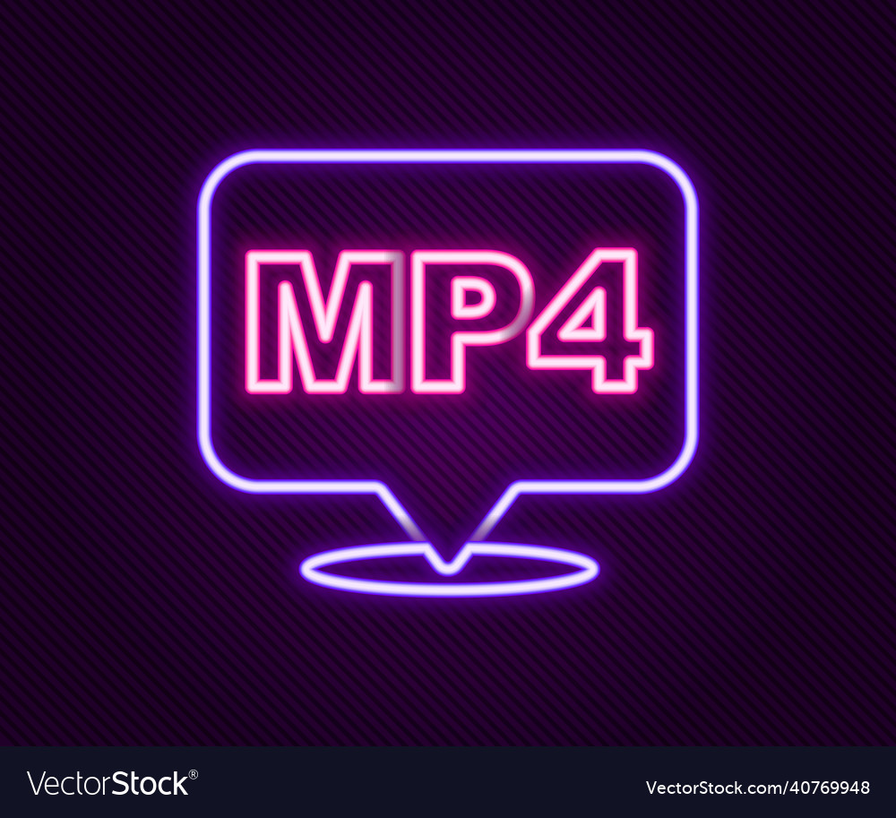 Glowing neon line mp4 Dateidokument herunterladen