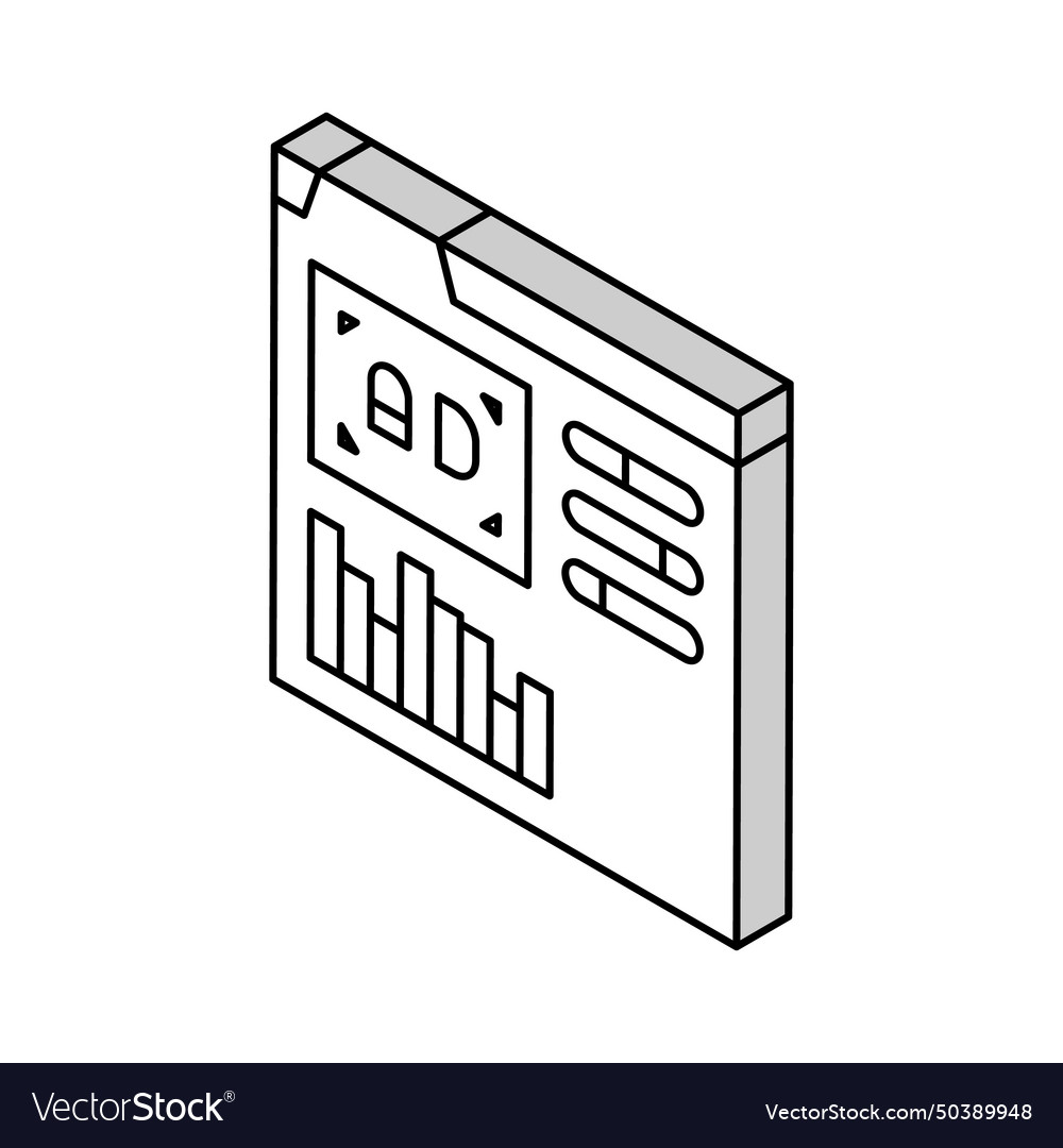 Google analytics integration isometric icon vector image Google analytics integration isometric icon