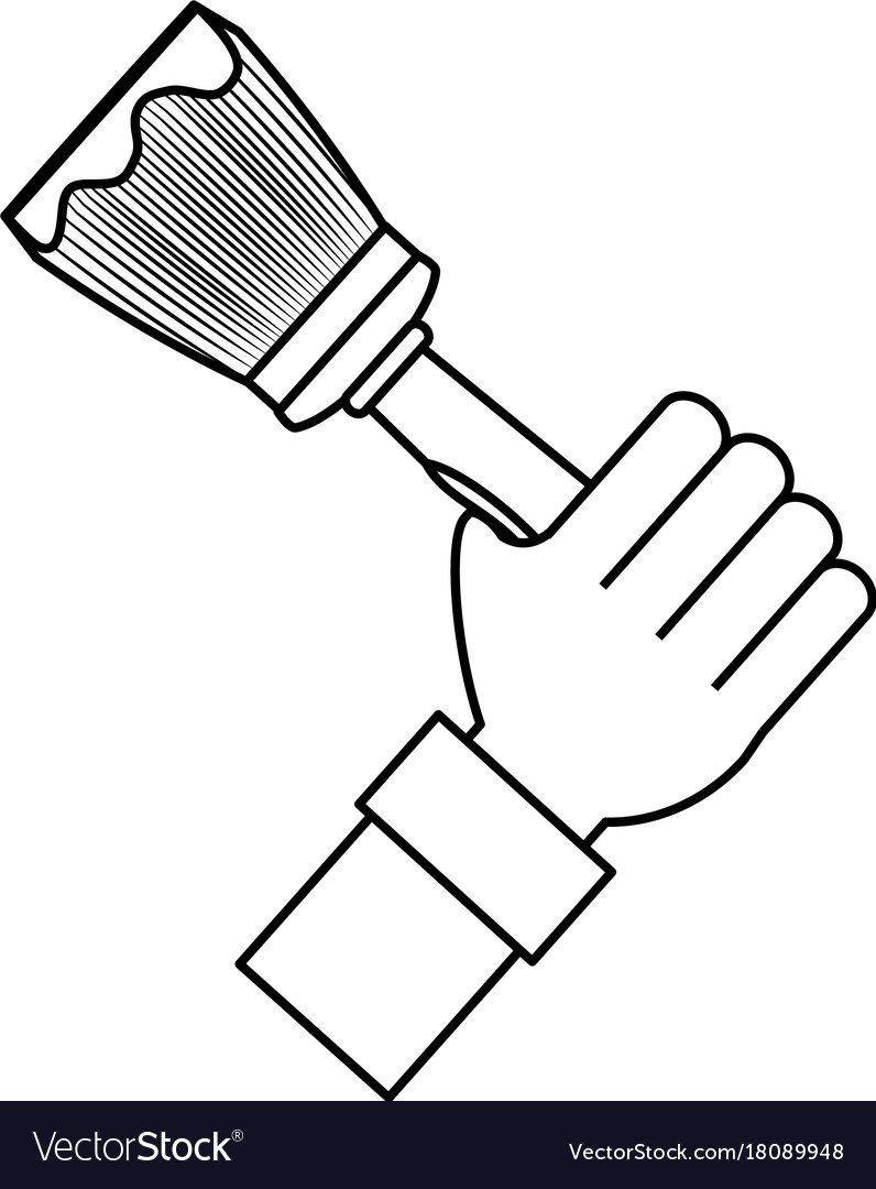 Hand with paint brush