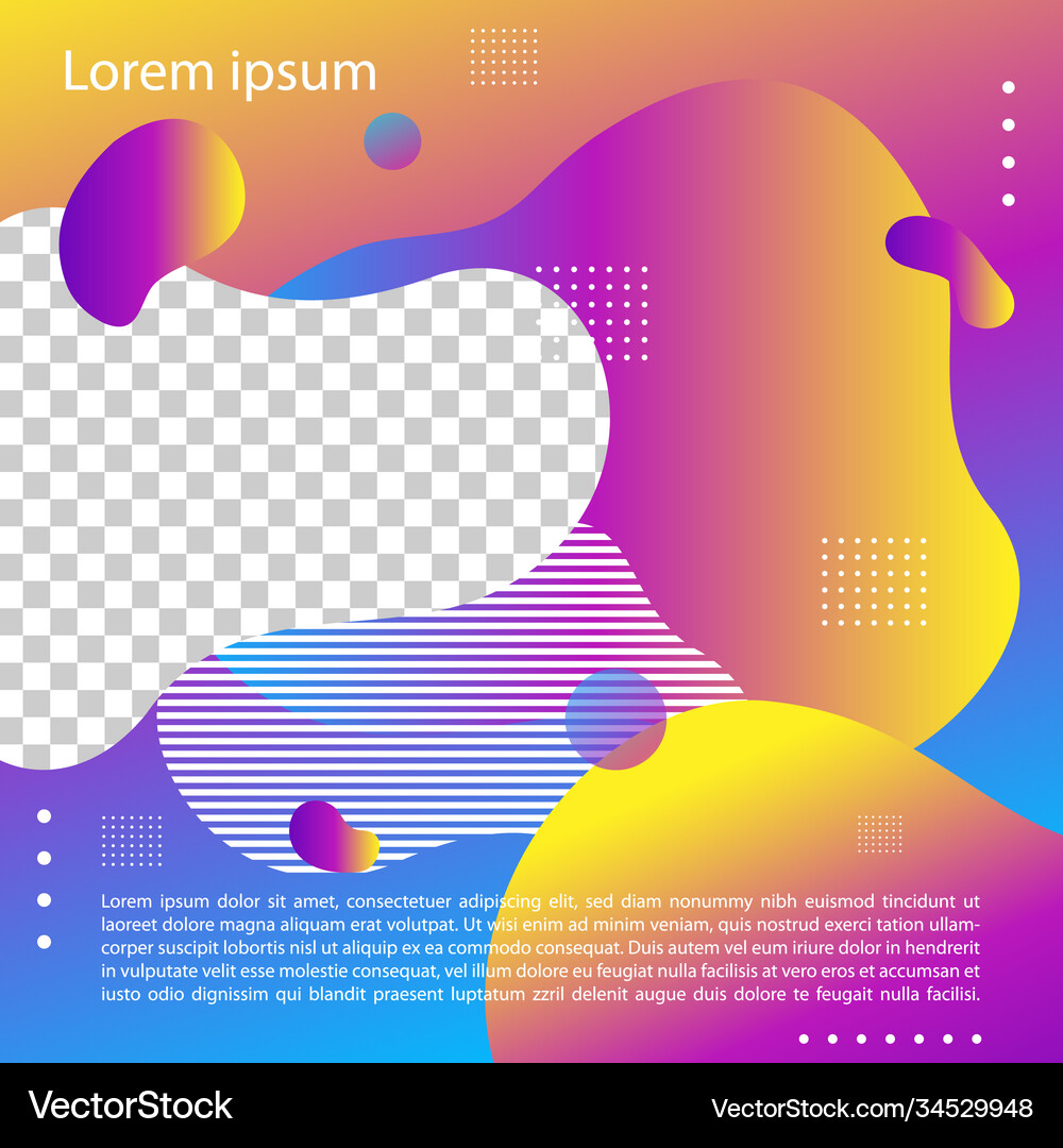 Modern fluid background template Royalty Free Vector Image