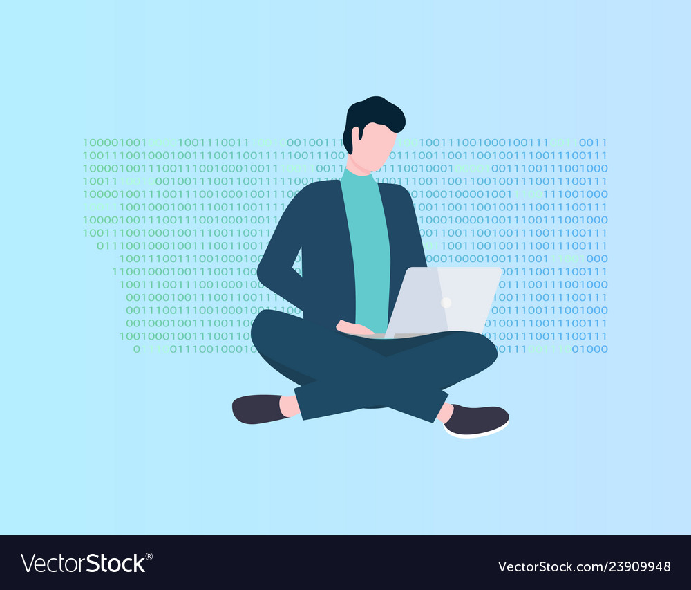 Programmer Working on Laptop