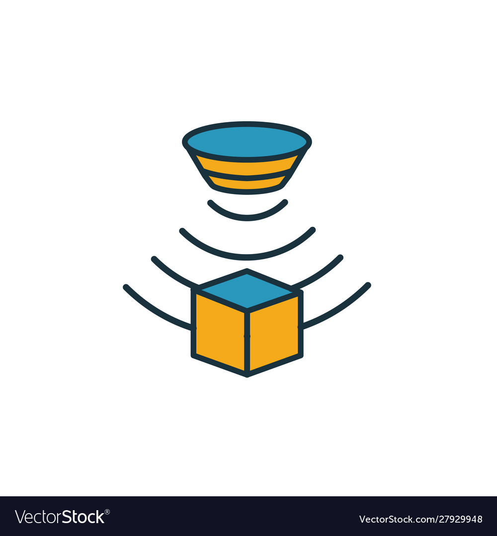Proximity sensor icon simple element from sensors