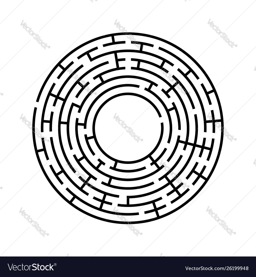Round labyrinth an interesting and useful game Vector Image Round labyrinth an interesting and useful game