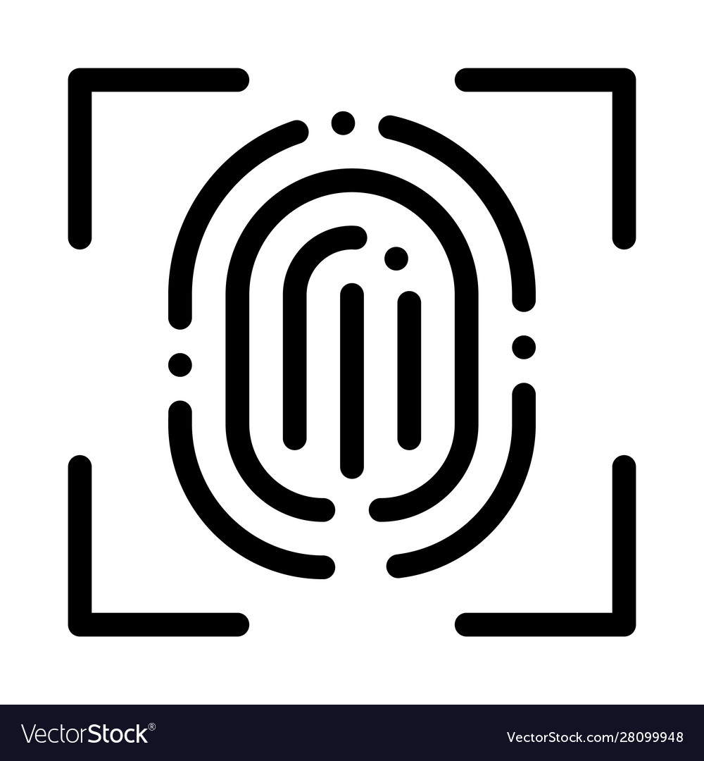 Scan fingerprint close-up icon outline vector image Scan fingerprint close-up icon outline