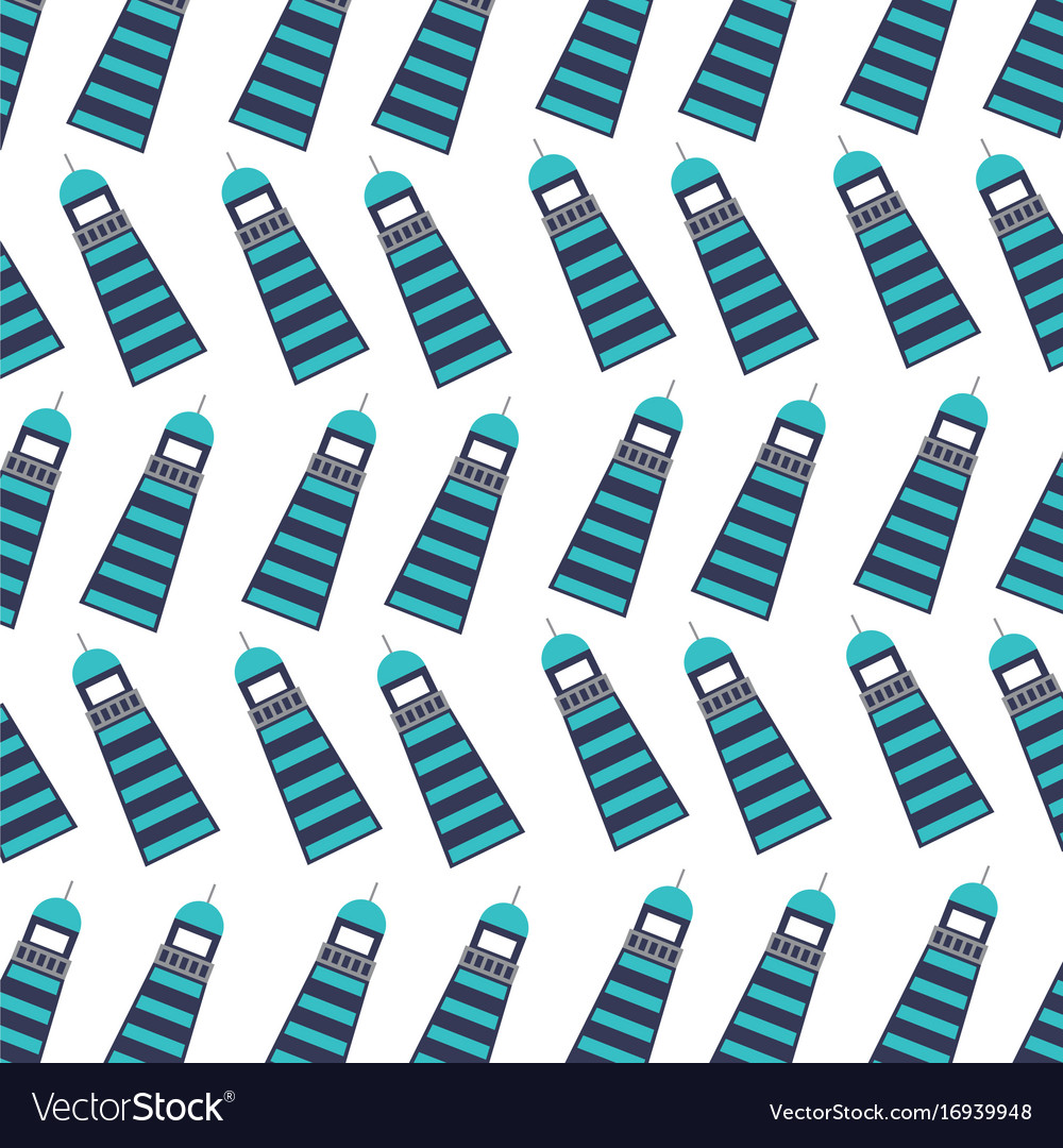 Sea lighthouse pattern background