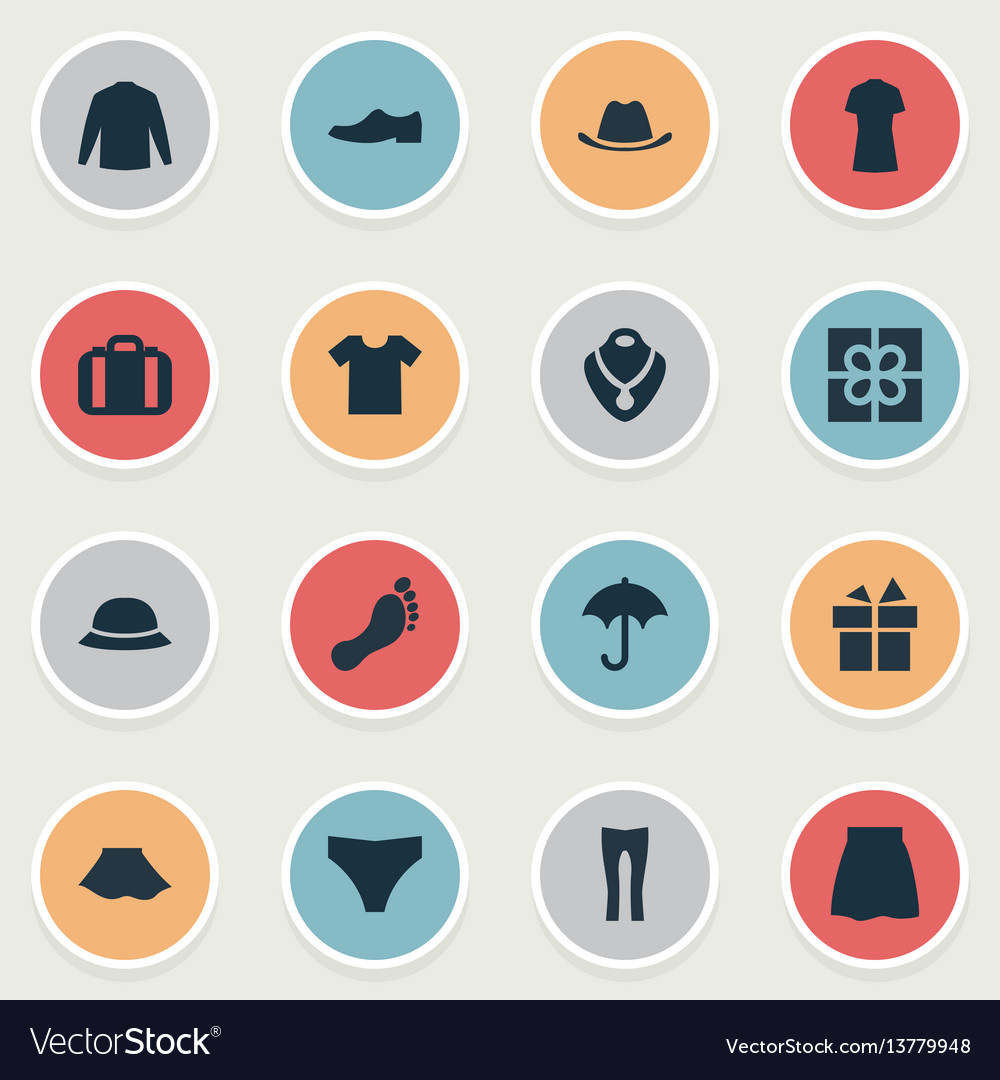 Set von einfachen Kleid Icons