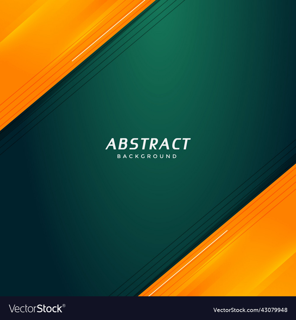 Stylish green and orange abstract background