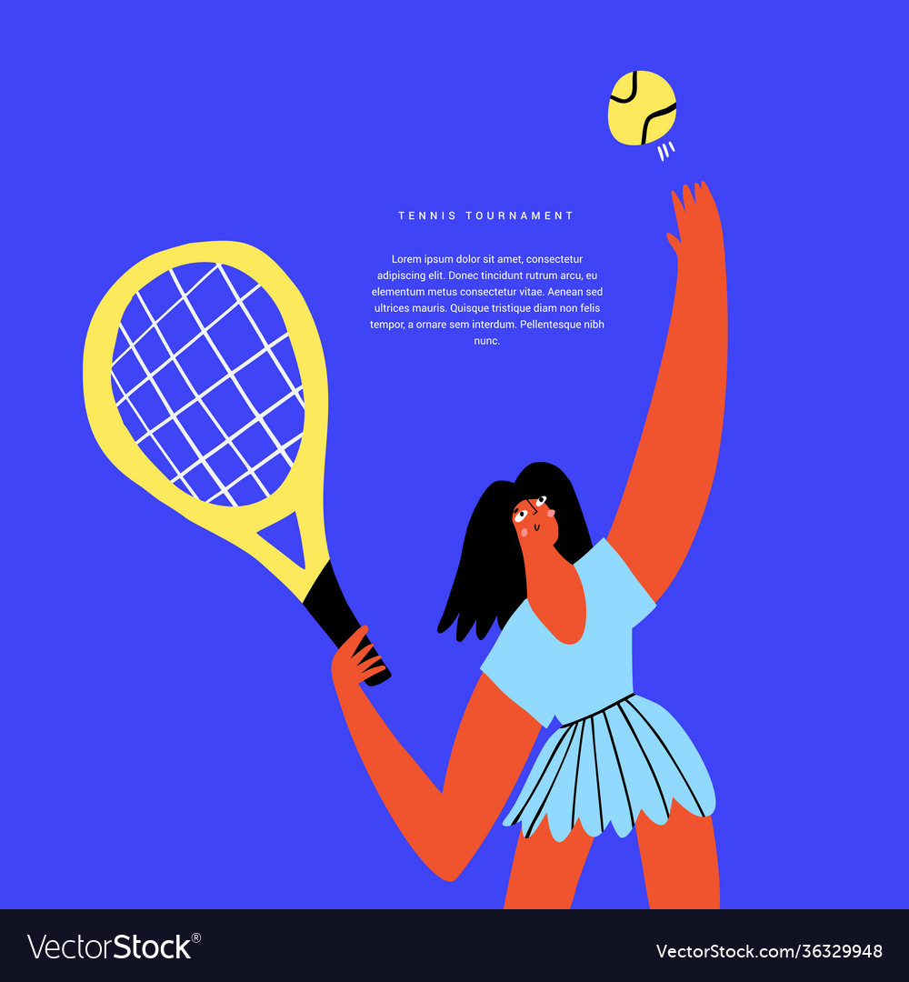 Tennis sports tourney flat banner template