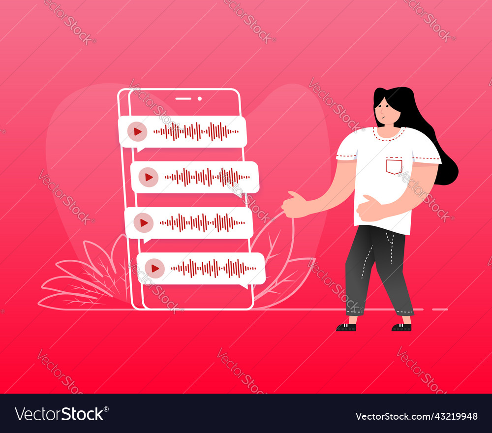 Voice messages bubbles message notification vector image Voice messages bubbles message notification