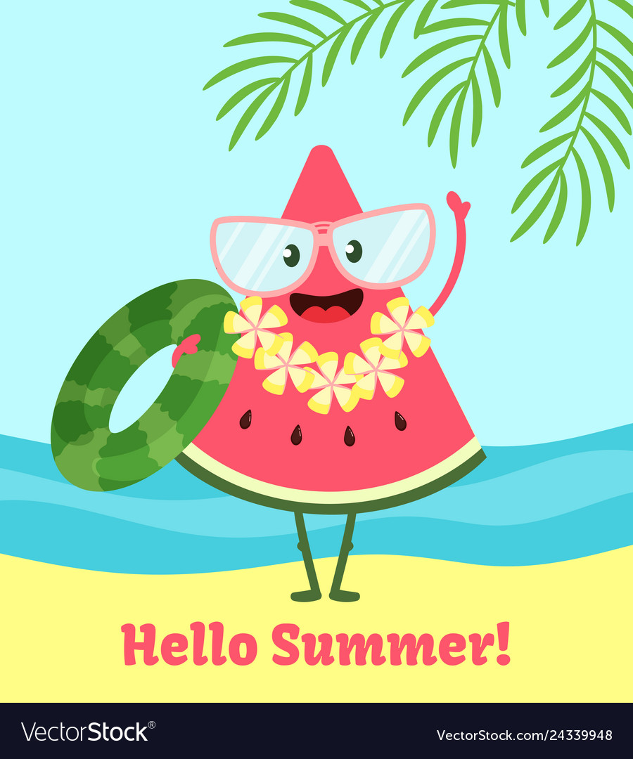 Watermelon summer poster poster design Royalty Free Vector