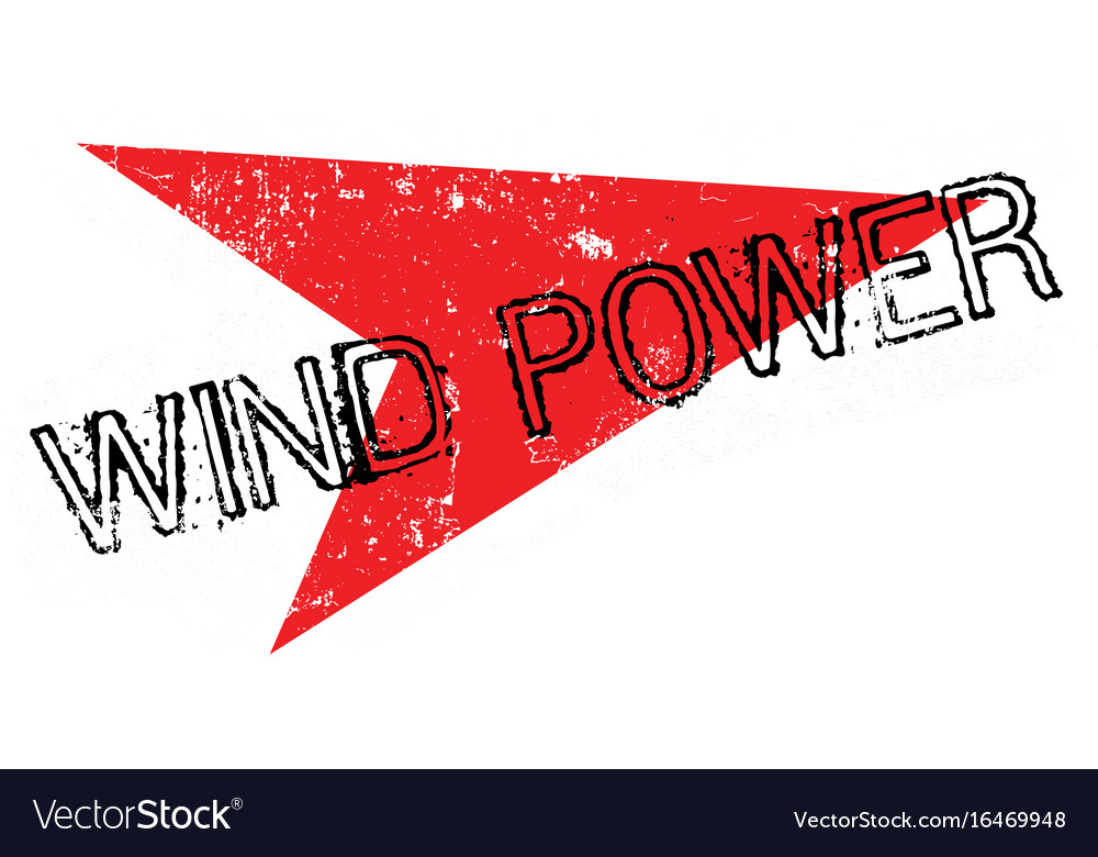 Wind power rubber stamp