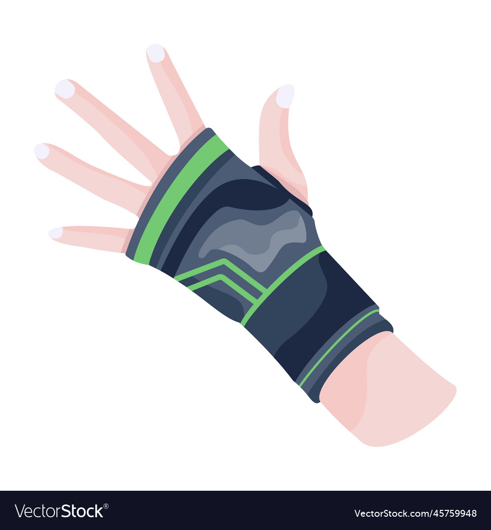 Wrist brace Royalty Free Vector Image VectorStock