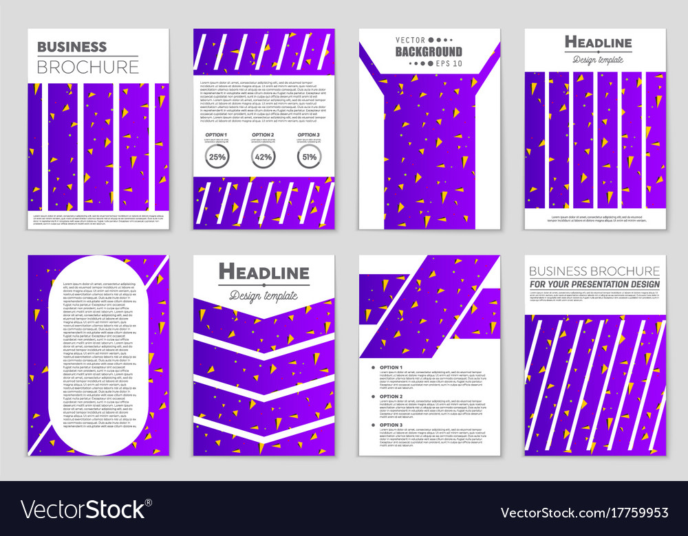 Abstract layout background set for art
