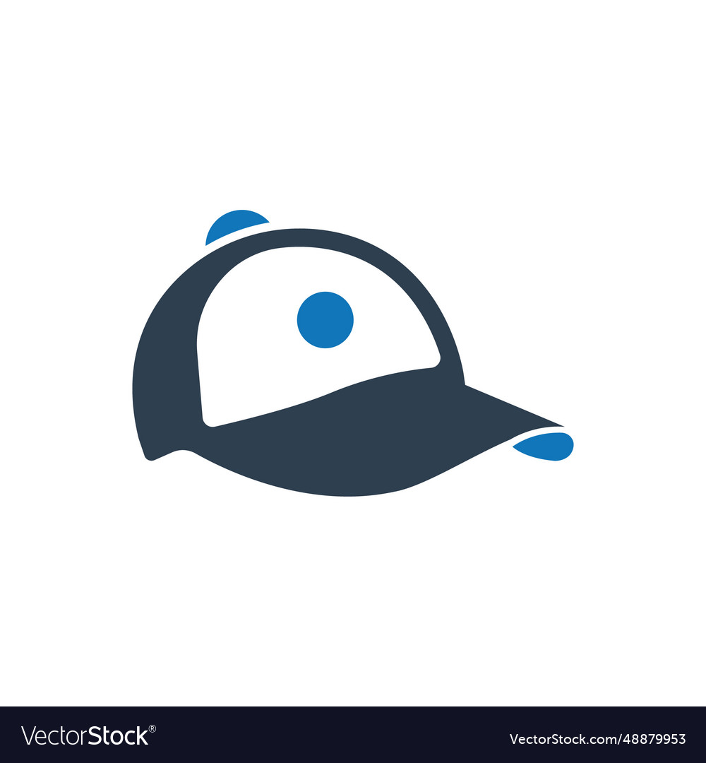 Ball cap icon on white background Royalty Free Vector Image