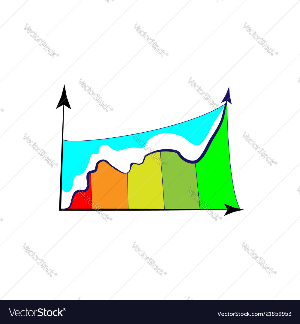 Bar chart column graph template vector image Bar chart column graph template