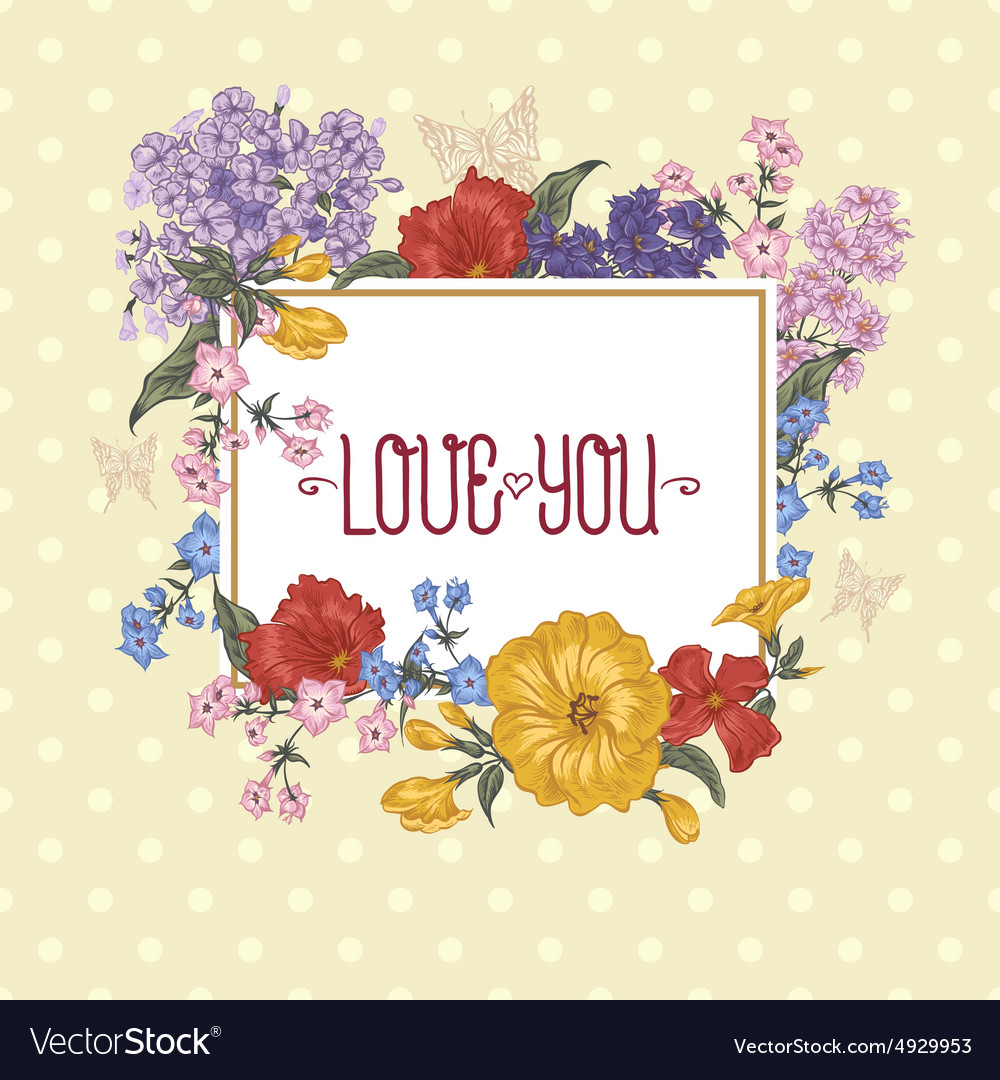 Beautiful spring and summer floral bouquet Vector Image