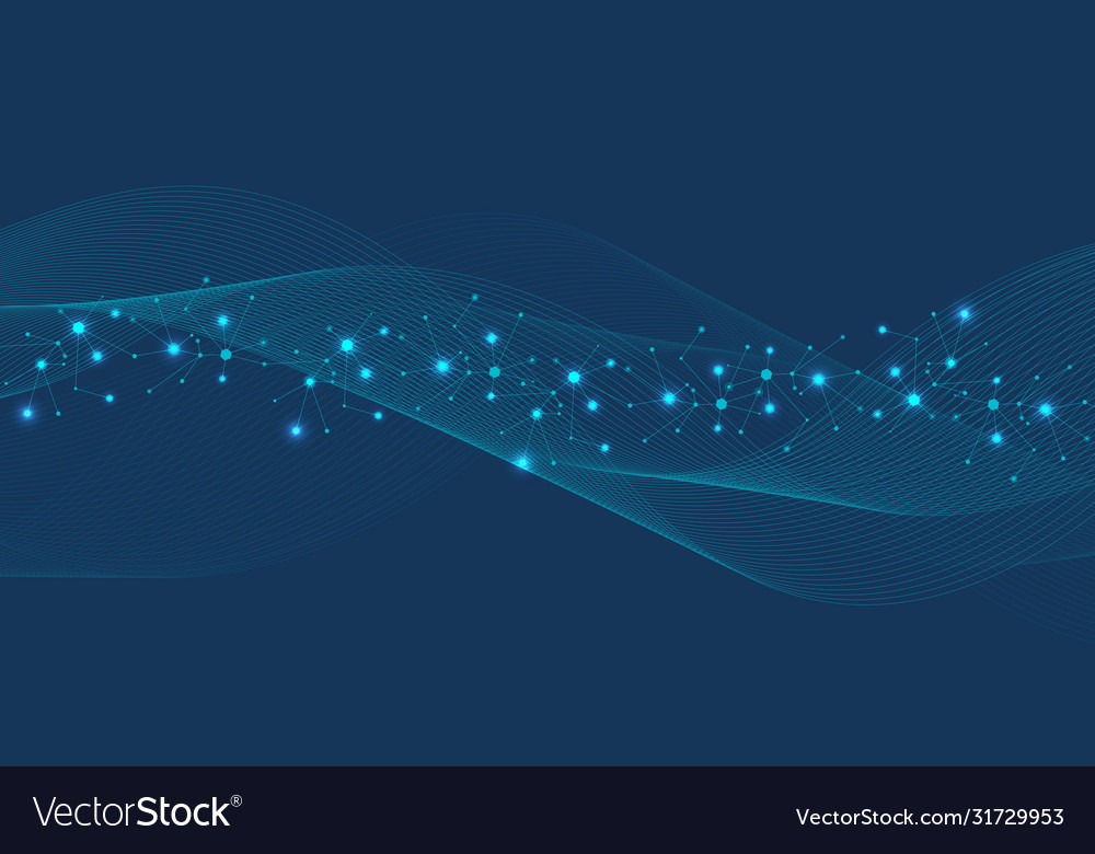 Big data visualization background modern vector image Big data visualization background modern