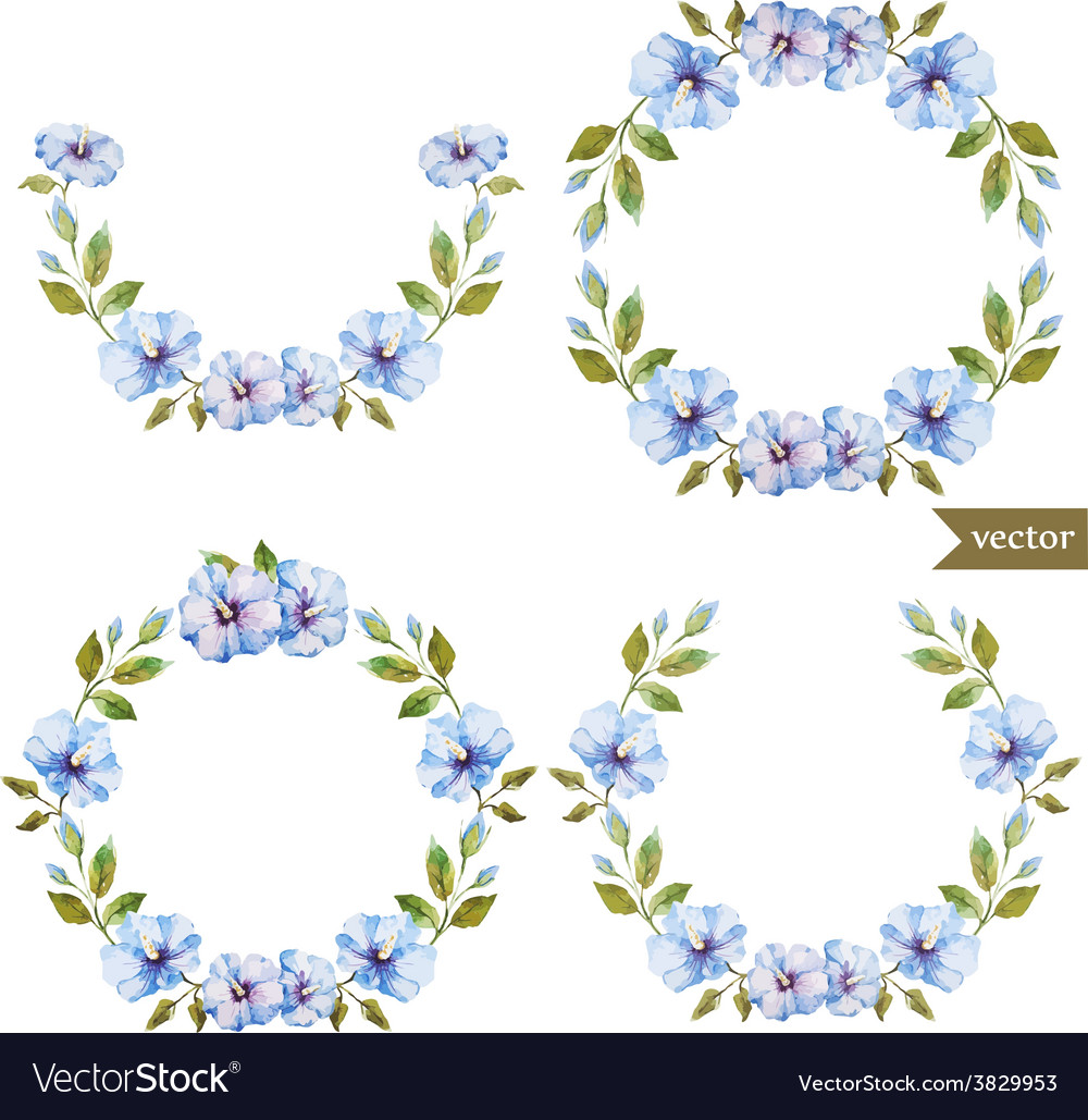 Blue flowers Royalty Free Vector Image - VectorStock