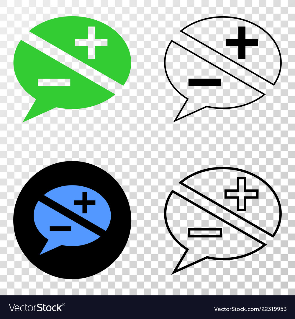 Discussion messages eps icon with contour