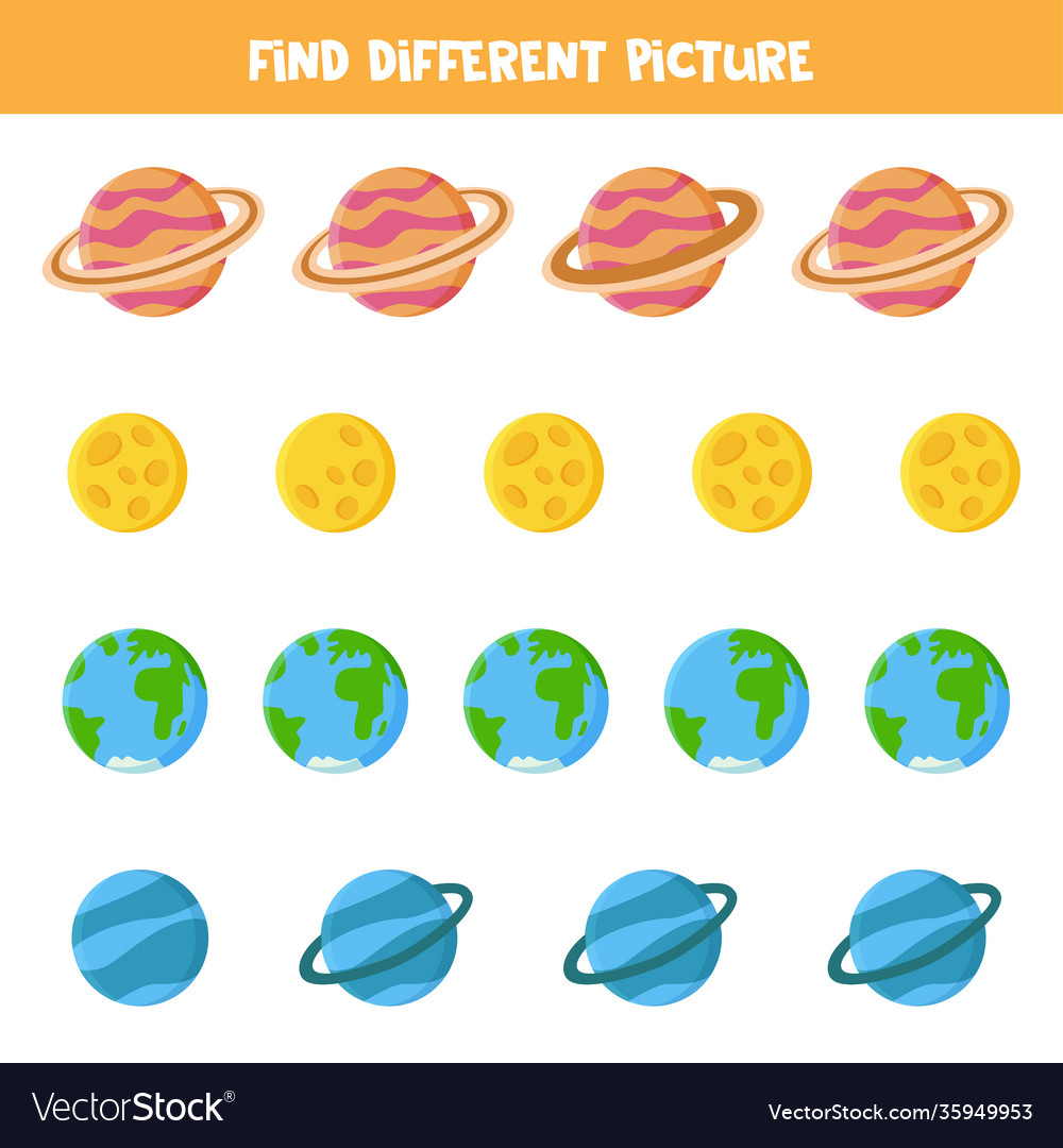 Find different planet in each row logical game