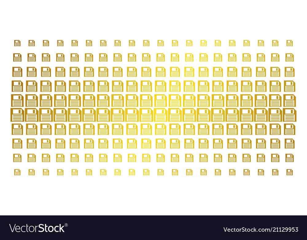 Floppy disk golden halftone array