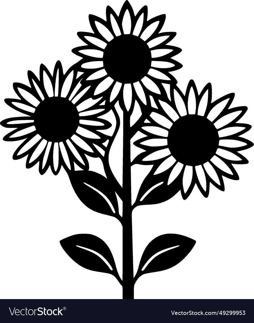 Flowers - minimalist and flat logo