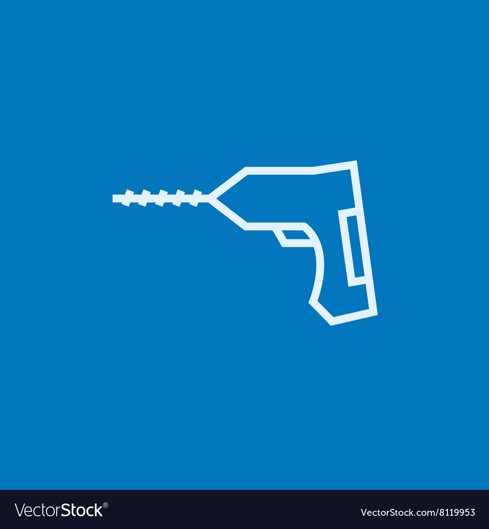 Hammer drill line icon