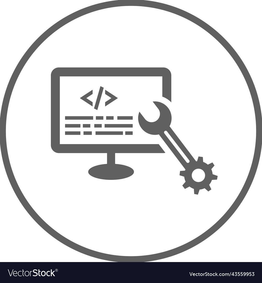 Html management coding icon gray graphics