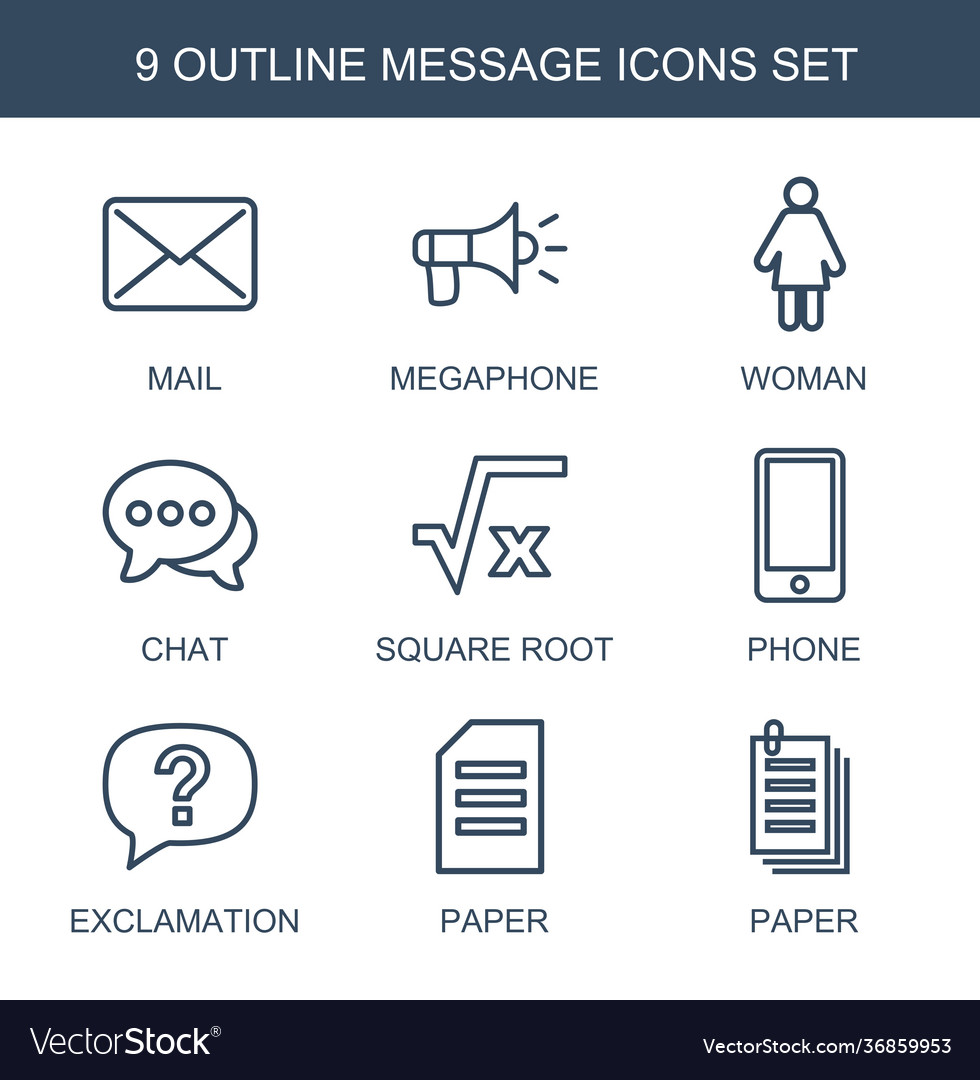Message icons vector image Message icons