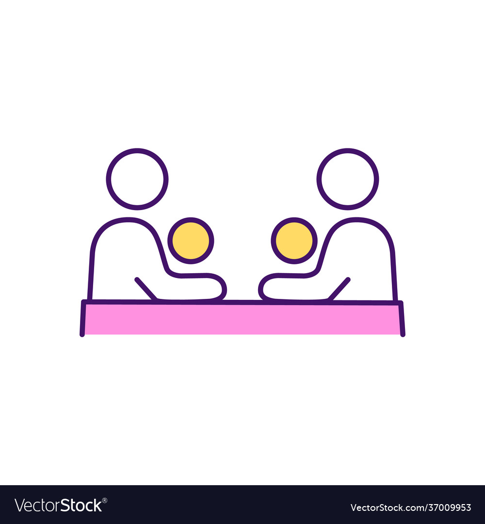 Parent support group rgb color icon