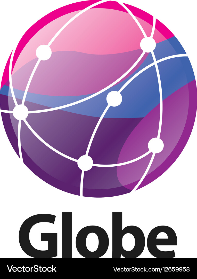 Abstract logo globe Royalty Free Vector Image - VectorStock